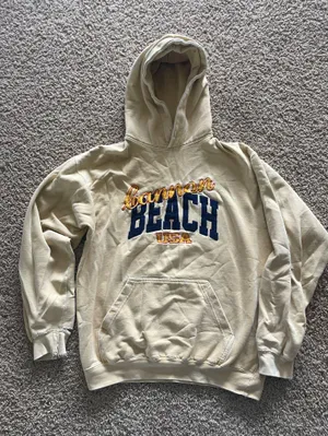 Vintage yellow beach hoodie thumbnail 1