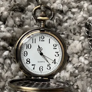 4 for $20! NEW Rare Quartz Gold Pocket watch thumbnail 2