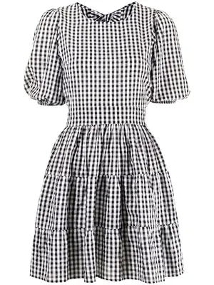 FAITHFULL THE BRAND Lizzy gingham mini dress size 4 NWOT thumbnail 2