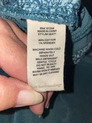SOFT SURROUNDINGS Corduroy green teal straight leg button zipper closure size 14 thumbnail 5
