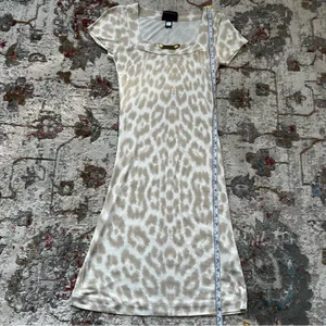 Class Roberto Cavalli Beige Cream Animal Print Dress Size 8 Leopard Short Sleeve thumbnail 11