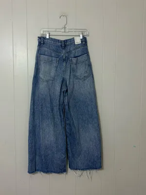 We The Free Old West Slouchy Jeans High Rise Wide Leg Blue Size 28 thumbnail 6