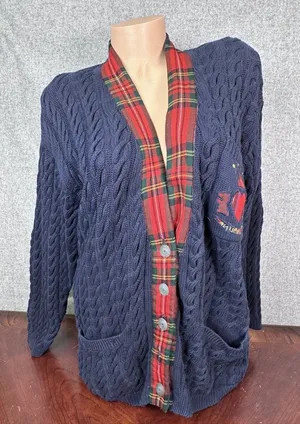Vintage Adrienne Vittadini Womens Sweater Cardigan Oversized Academia Teacher‎ thumbnail 1