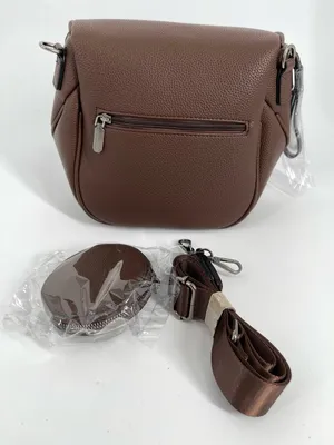 Brown Crossbody Saddle Bag‎ with Coin Pouch - Women thumbnail 3