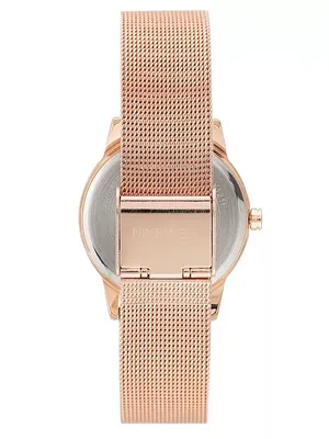 Nine West Women's Quartz Rose Gold-Tone Stainless Steel Mesh Band and Flower‎ Watch, 35mm thumbnail 2
