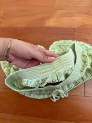 Green Crochet Shorts Size XS thumbnail 5