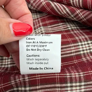 Commense Plaid Maxi Shirt Dress NWOT Size M Red Tartan Long Sleeve Button Up thumbnail 9