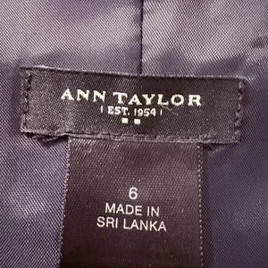 Ann Taylor Classic Navy Blue Blazer. 6 thumbnail 8