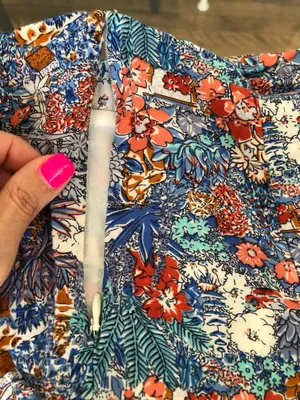 Forever 21 Floral Skirt in Blue, Red & White Size Small thumbnail 10
