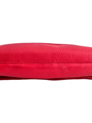 Tory Burch Red Leather ‘Kipp Foldover’ Convertible Messenger Crossbody Clutch thumbnail 8