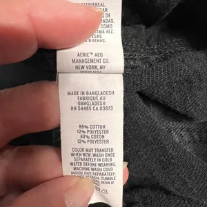 Aerie black denim distressed shorts size medium thumbnail 8