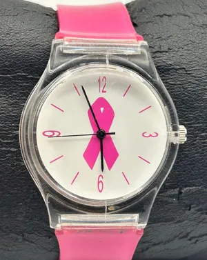 SWEDA Medical Breast Cancer Awareness Pink Watch Working New Battery thumbnail 1