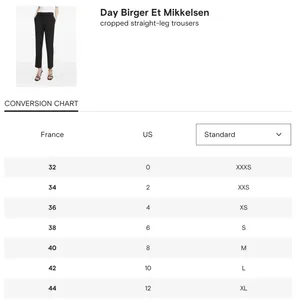 Day Birger Et Mikkelsen Black Trouser Pants Cropped Straight-leg Womens 40 US8 M thumbnail 11