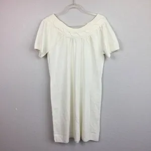 SUSAN LAWERENCE Cream Sweater Dress Sz M thumbnail 5