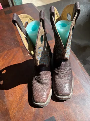 Women’s Double H boots Brown Size 8.5 thumbnail 1