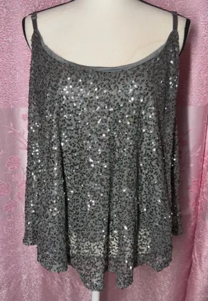 Vintage DEB Sequin Scoop Neck Cami Top thumbnail 1