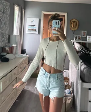 Asymmetrical long sleeve White thumbnail 1