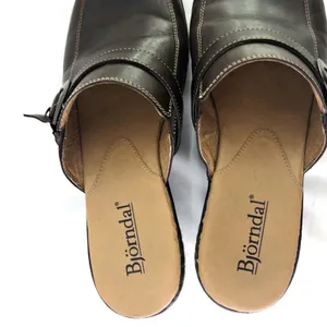 Björndal Brown Leather Kendall 136181 Slip On Clog Mule Wedge Shoe 9.5 Durable thumbnail 7