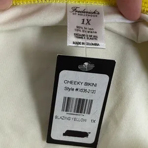 Fredericks of‎ Hollywood Blazing Yellow Cheeky Bikini Bottom Tie Side 1X thumbnail 2