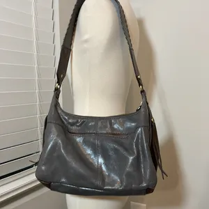 Hobo leather satchel gray‎ and brown Gray thumbnail 7