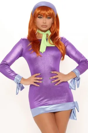 NEW Daphne Scooby Doo Sexy Halloween Costume Size Large XL thumbnail 1