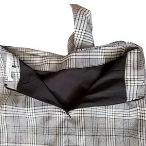Lovers+Friends Grey Tartan Plaid Tie Front Asymmetric Mini Skirt Preppy Grunge thumbnail 4
