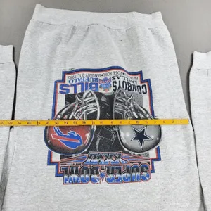 Tultex Vintage Buffalo Bills Dallas Cowboys Super Bowl Crew Neck Sz XL Gray 1993 Helmet thumbnail 6