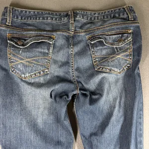 Aeropostale Hailey Flare Jeans Juniors 14 Blue Med Wash Mid Rise Stretch Denim thumbnail 12