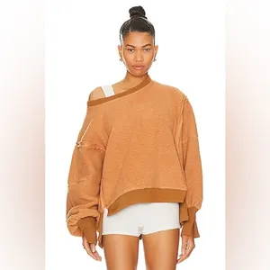 NWOT Free People We The Free Cozy Camden Sweatshirt In Sandstorm Sold Out Color thumbnail 2