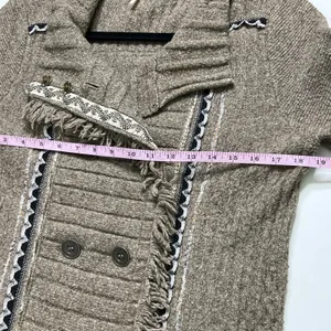 Free People Cuddle Bear Admiral Sweater Cardigan Jacket Brown Size Medium thumbnail 4