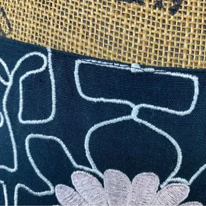 Anthropologie Snak Embroidered Floral‎ A Line Skirt Blue Multi 4 Cottagecore thumbnail 6