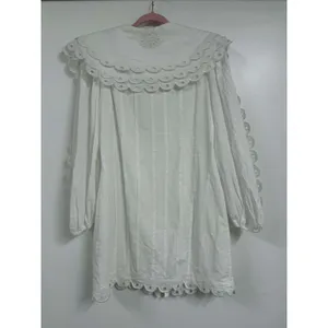 Anthropologie Farm Rio Long-Sleeve Embellished Collared Mini Dress Size L thumbnail 5