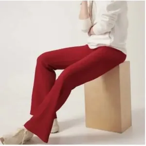 Athleta Salutation Stash Pocket Rib Flare Meg Red Pants Womens Medium thumbnail 16