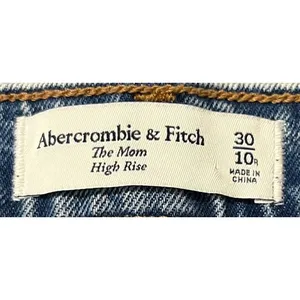 Abercrombie & Fitch Mom Jeans High Rise Distressed Denim‎ Size 30 thumbnail 6