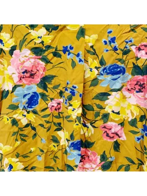 Old Navy Mustard Floral V-Neck Blouse – NWT (Size XL) BOHO thumbnail 3