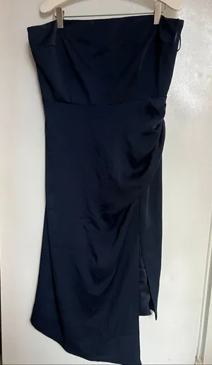 Cushnie Navy Blue Strapless Dress Woman’s Size 16 NEW thumbnail 1