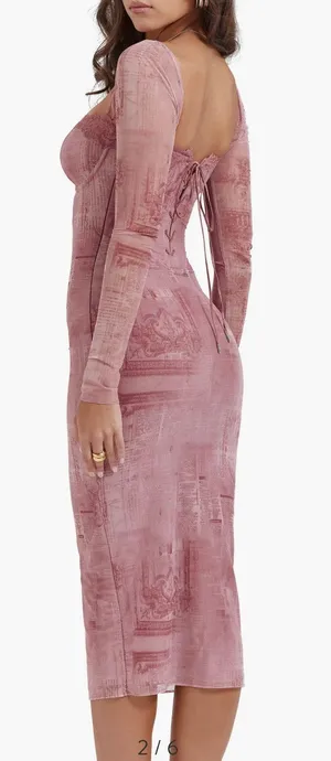 Seraphina Corset Detail Long Sleeve Dress thumbnail 2