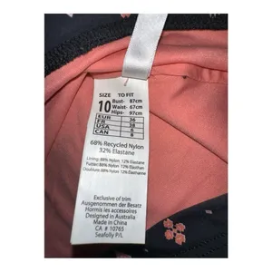 Seafolly Inka Gypsy‎ Black/Pink V-Neck Tankini, Size 6 thumbnail 9