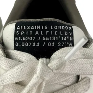 AllSaints VIX Women;s White Leather Low Top Athletic Trainers Sneakers Shoes 7 thumbnail 5