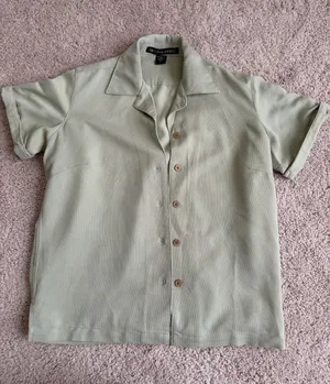 Devon & Jones Camp Collar Ladies Shirt Green thumbnail 1