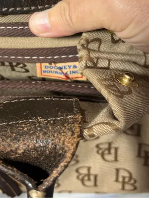Vintage Y2K Dooney & Bourke Signature Monogram handbag in classic tan Brown thumbnail 6