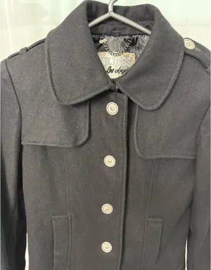 Women’s Guess Los Angeles Black Peacoat thumbnail 5