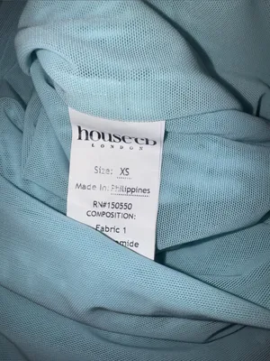 NWOT HOUSE OF CB Aiza Ocean Blue Contrast Lace Maxi Dress sz XS thumbnail 12