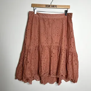 Ultra Pink Eyelet Embroidered Ruffle Skirt thumbnail 2