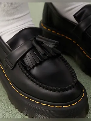 Dr. Martens Black Platform Tassel Loafers NWOT Unisex thumbnail 6