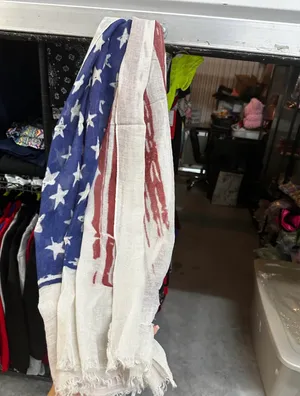 Oversized American flag scarf Multiple thumbnail 7