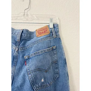 Levi's '94 Baggy Jeans 29 Light Wash Distressed Ripped Knee 100% Cotton thumbnail 5