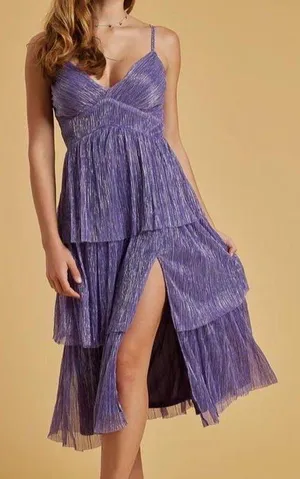 Trixxi Purple Tiered Formal Dress thumbnail 1