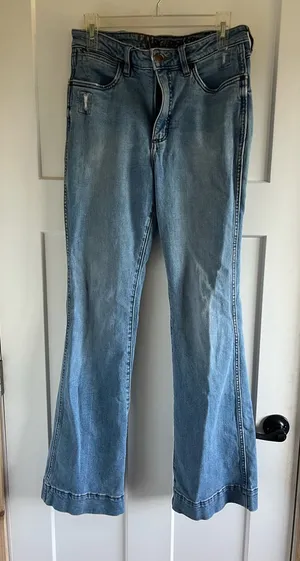 Wrangler Light Blue Flare Jeans thumbnail 1