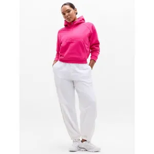 New Athleta M Easy Fleece 1/2 Zip Hoodie Dahlia Pink Medium #473713 thumbnail 5